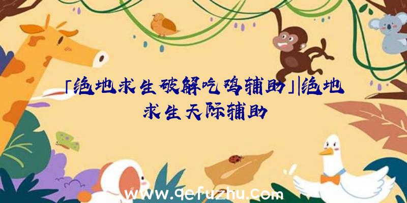「绝地求生破解吃鸡辅助」|绝地求生天际辅助